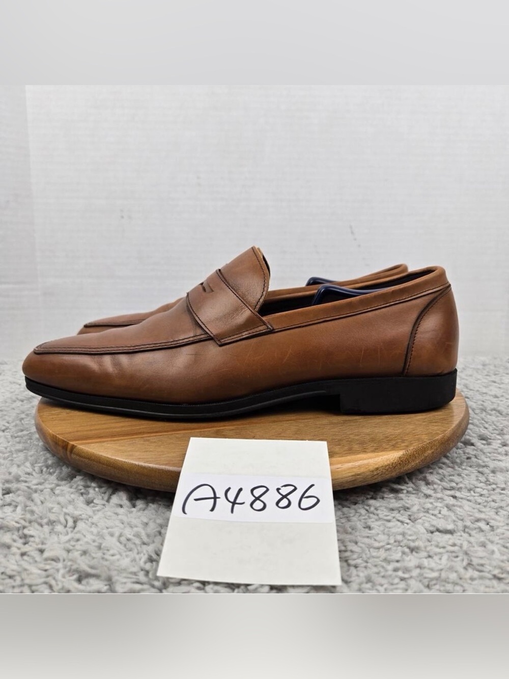 Allen Edmonds Mens 12EEE Wide Georgetown Brown Leather Casual Daily Penny Loafer